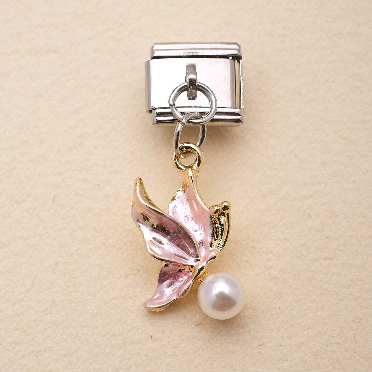 Wholesale Ocean Elements Stainless Steel Charm Pendants DIY Bracelet Accessories Pink Blue