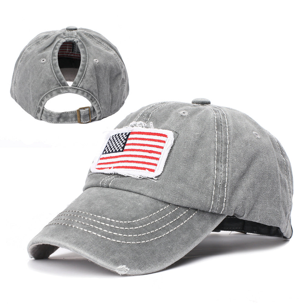 Wholesale Independence Day Pure Cotton Washed  Embroidered Baseball Cap
