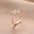 Wholesale Diamond Four Leaf Clover Rose Gold Plated Ring