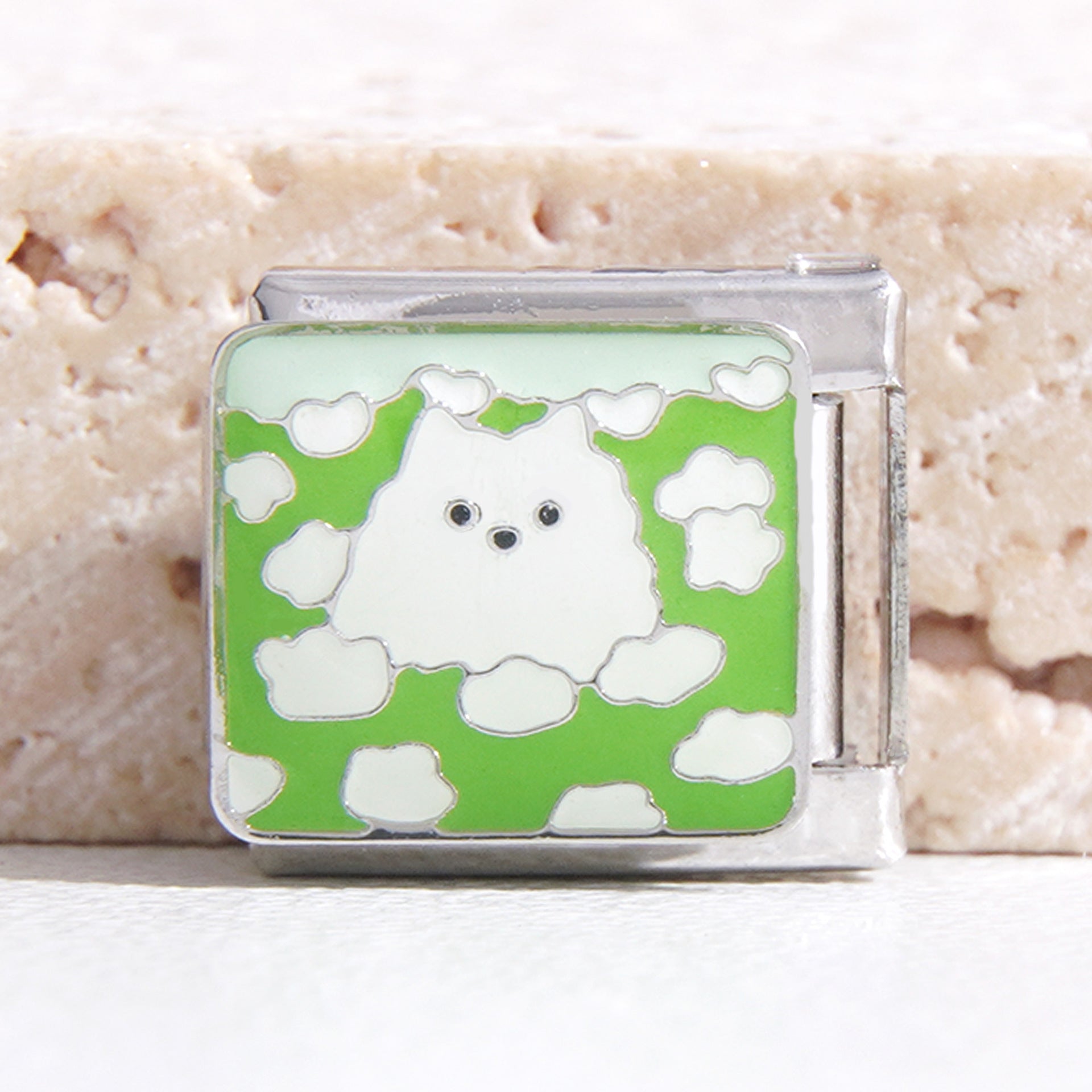 Wholesale Italian Charm Bracelet 9mm DIY Splicing Removable Cartoon Cat Stainless Steel Composable Bracelet