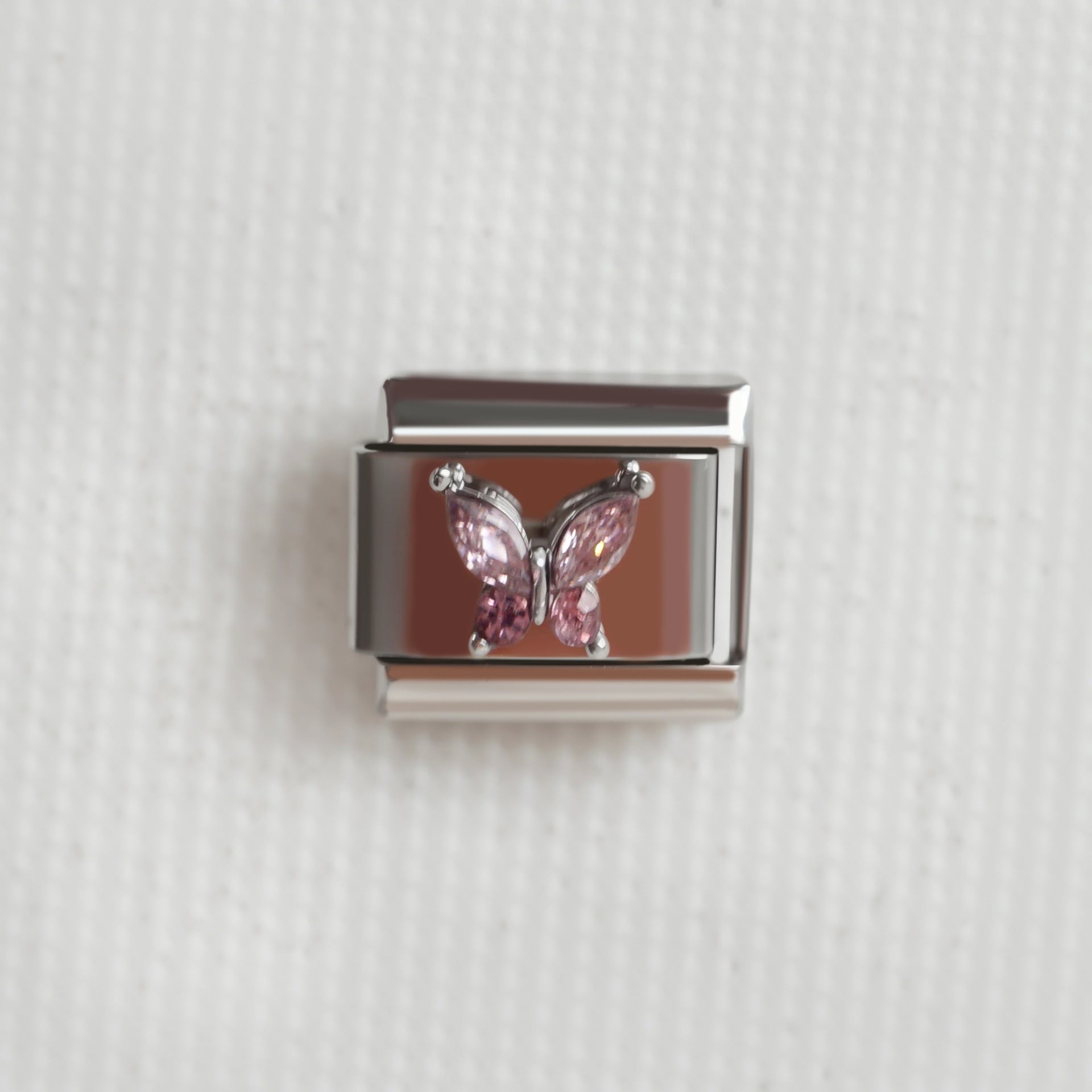 Wholesale 5pcs/pack Makeup &  Accessories Enamel Italian Charms Single Section Creative Stainless Steel Composable Bracelet