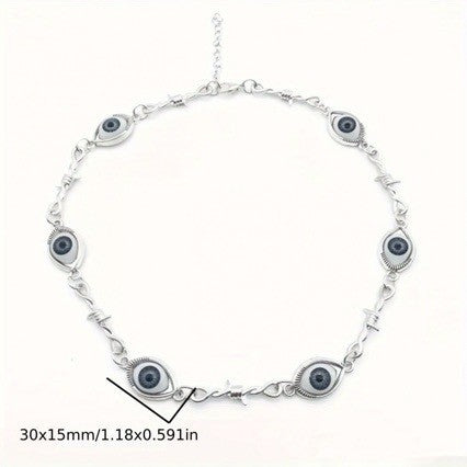 Wholesale  Blue Eyeball Pendant Necklace Layering Jewelry Boutique Resale Gift