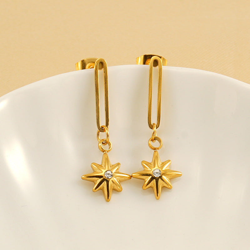 Wholesale Eight-pointed Star Earrings ACC-ES-ZhongYao015