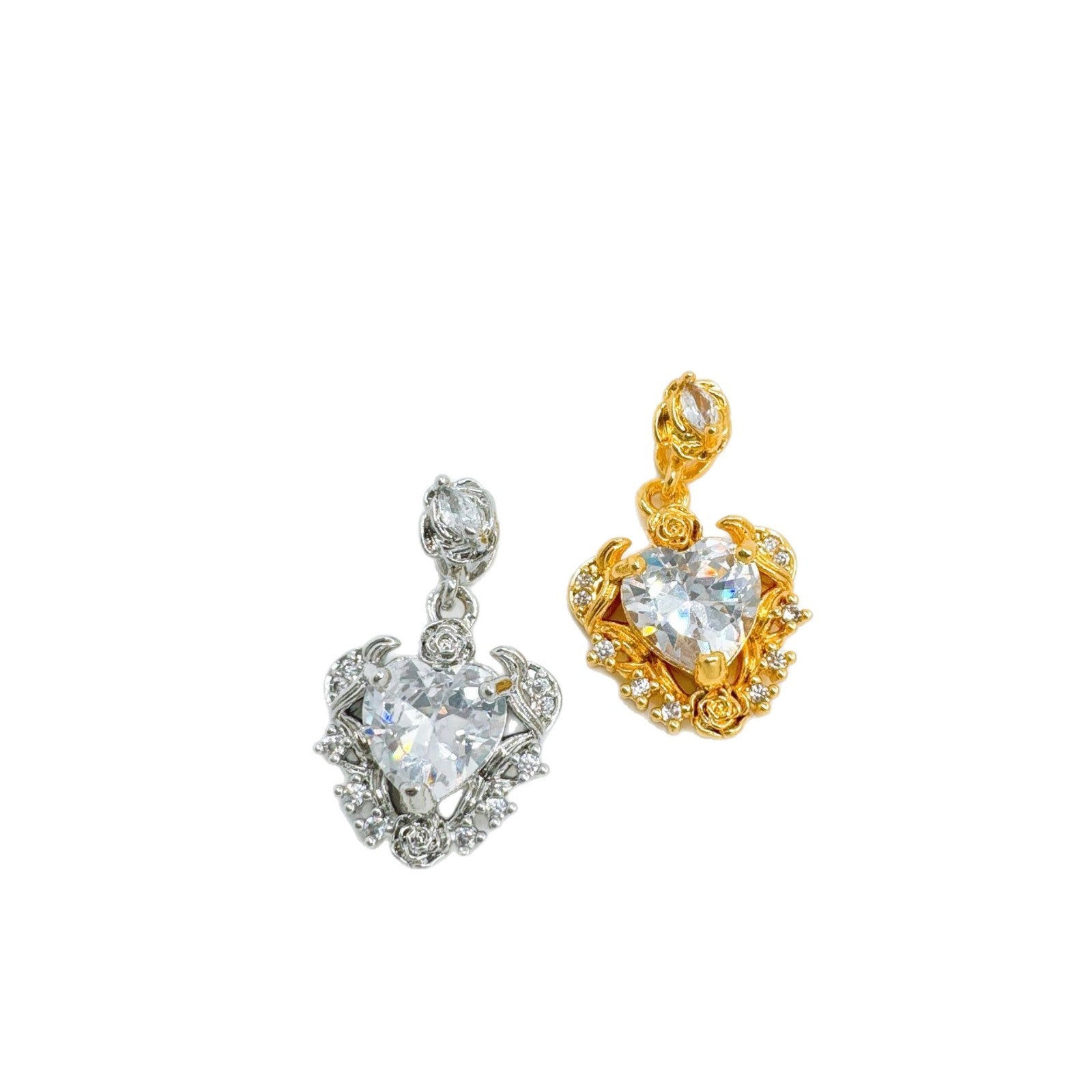 Wholesale Copper Gold Plated Zircon Necklace Pendant Sweet Cool Wind Style Fashion Accessory for Party