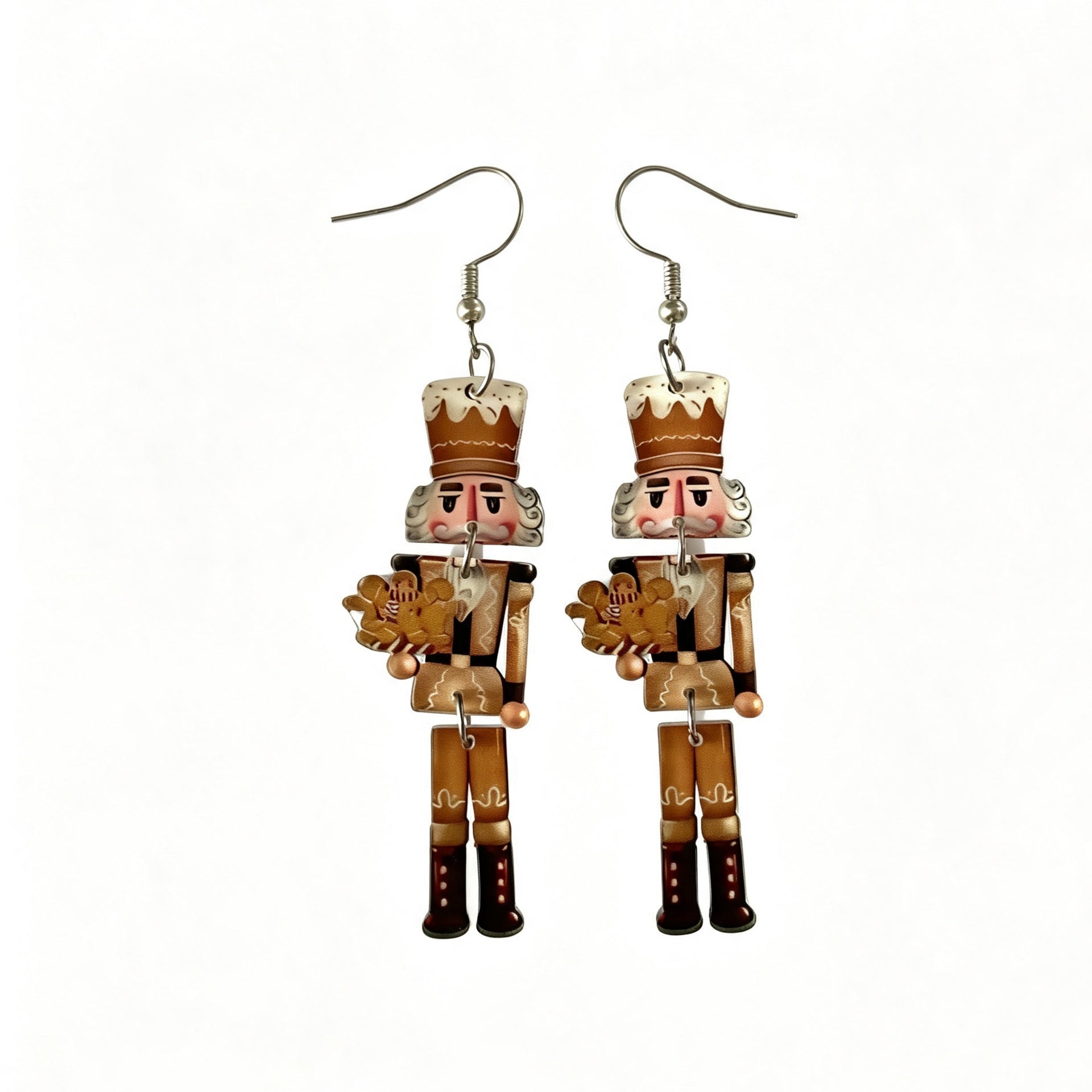 Wholesale Christmas Nutcracker Soldier Acrylic Earrings For Women Holiday Party Jewelry Accessory Boutique Resale