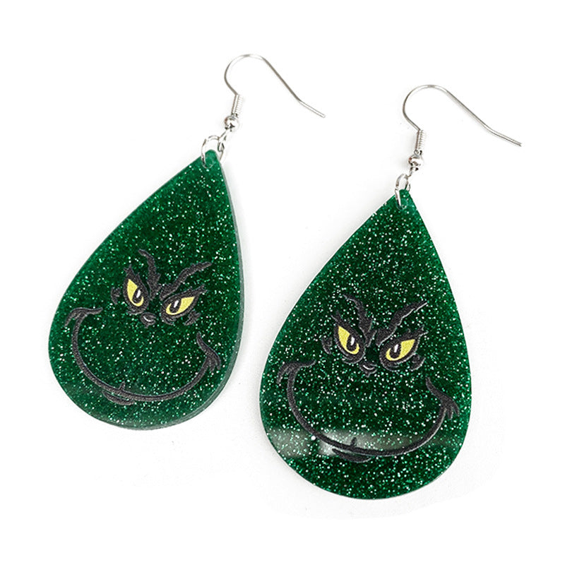 Wholesale  Christmas  flash acrylic earrings