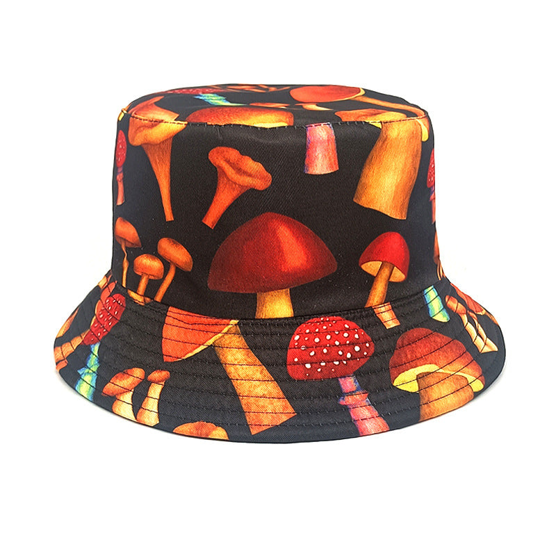 Wholesale Colorful Mushroom Pattern Bucket Hat ACC-HT-ShunMa003