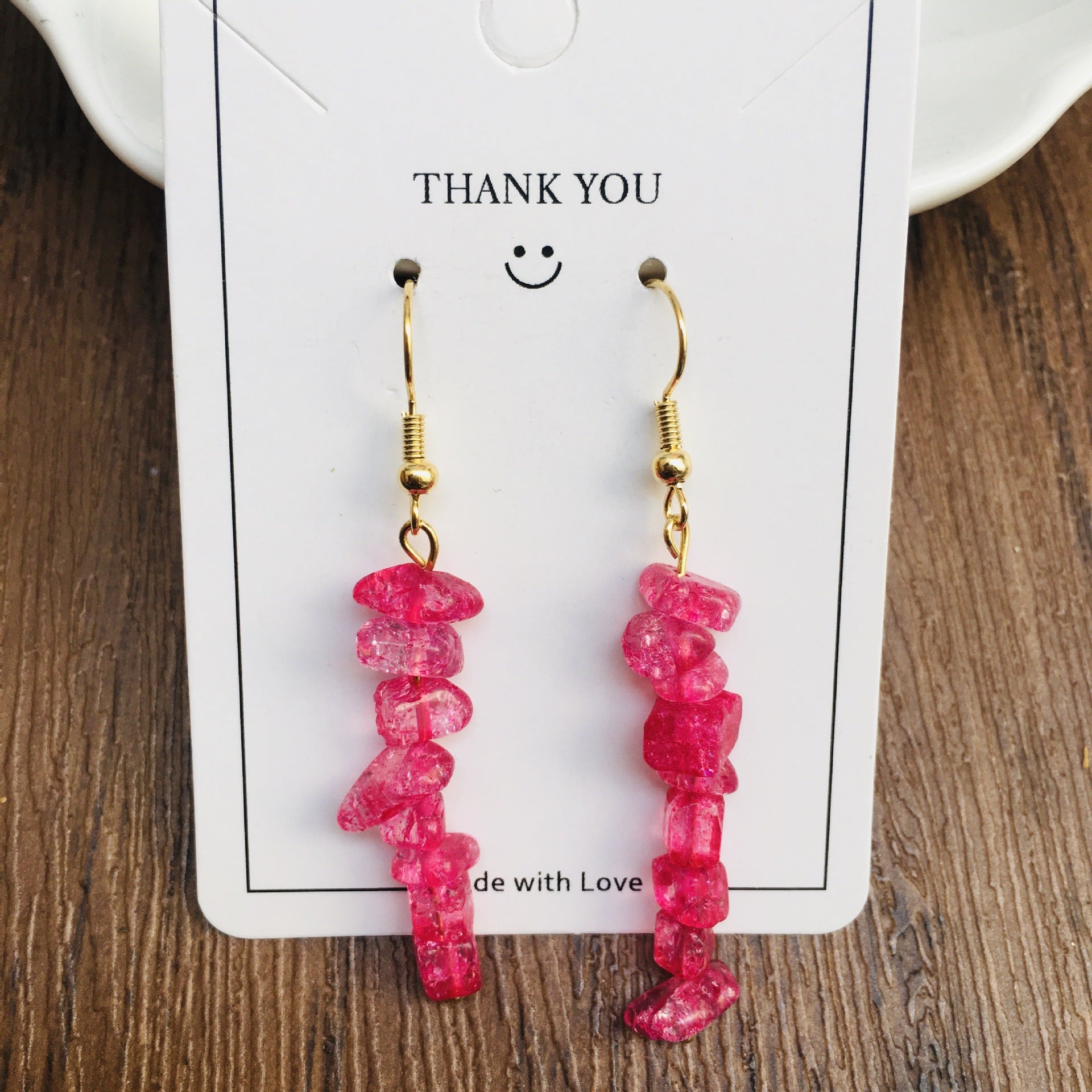 Wholesale Handmade Natural Stone Crystal Beaded Earrings ACC-ES-RongGuan004