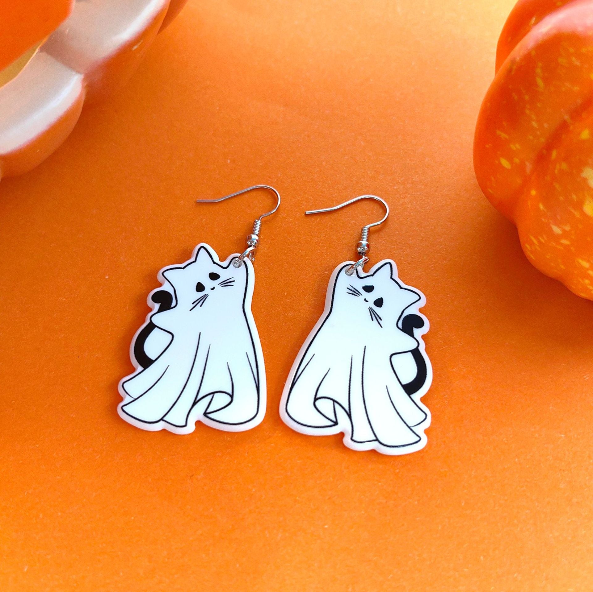 Wholesale Halloween Ghost Acrylic Earrings ACC-ES-Xizhao006