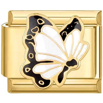 Wholesale 10pcs Italian Charm Bracelet 9mm DIY Splicing Removable Butterfly Insect Element Stainless Steel Composable Bracelet