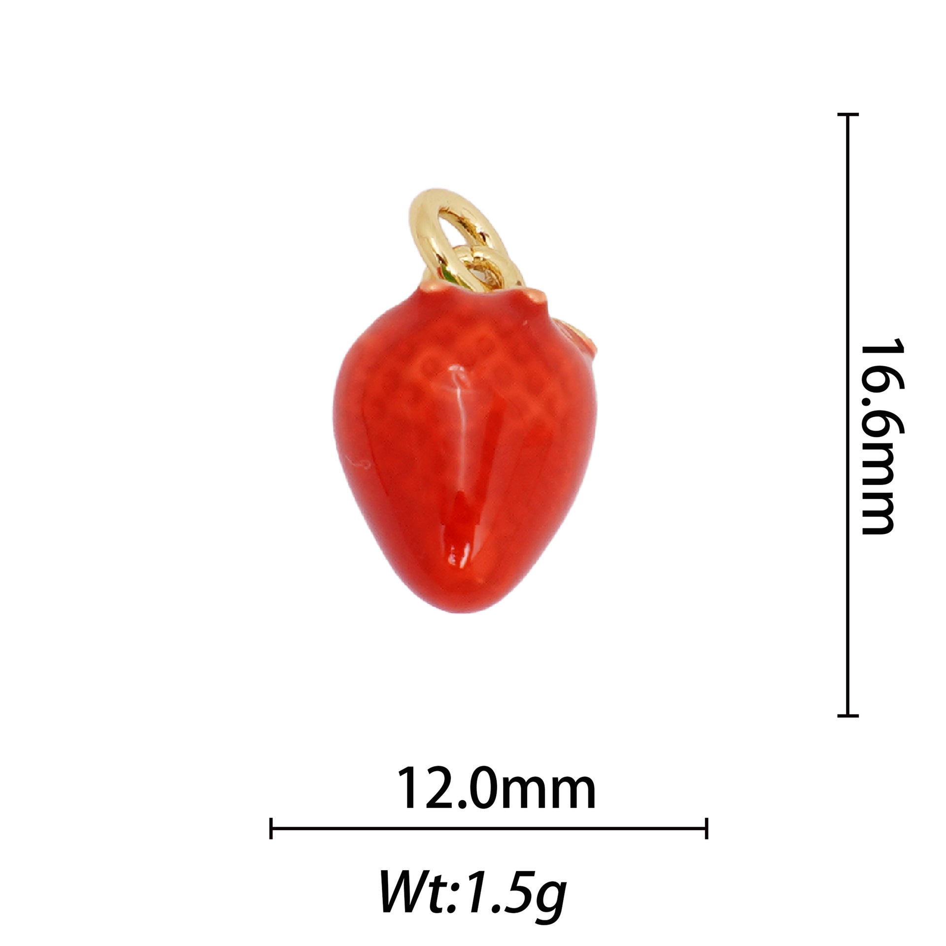 Wholesale 10pcs Cute 18k Copper Fruit DIY Necklace Pendant