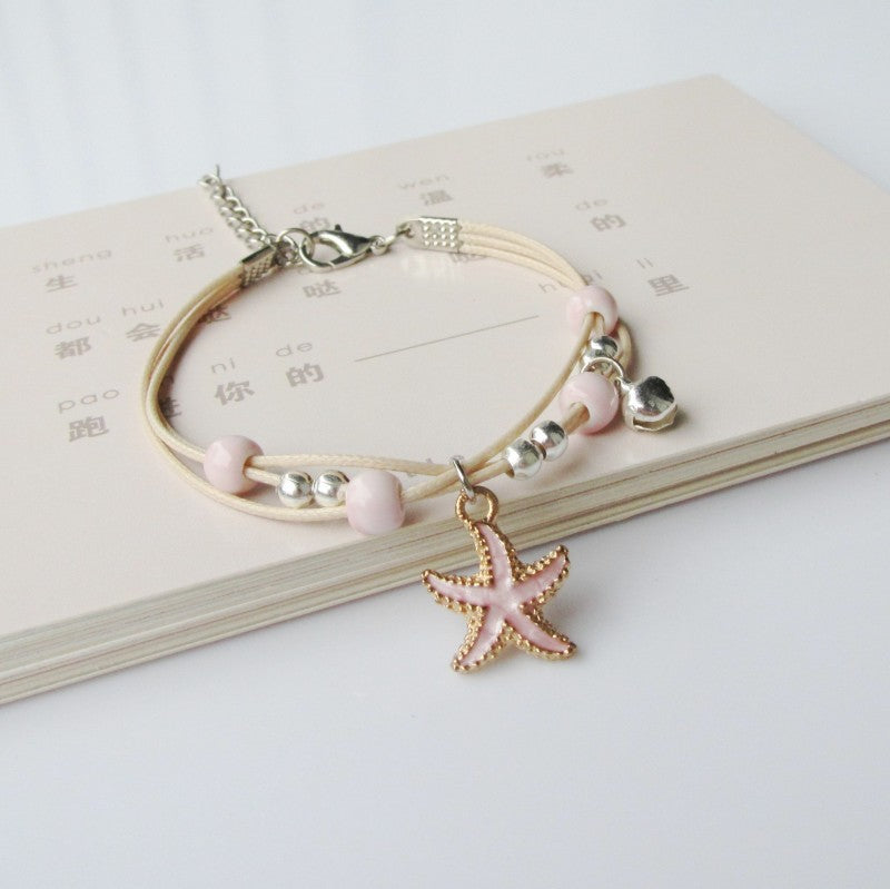 Wholesale Cute cartoon starfish shell bracelet