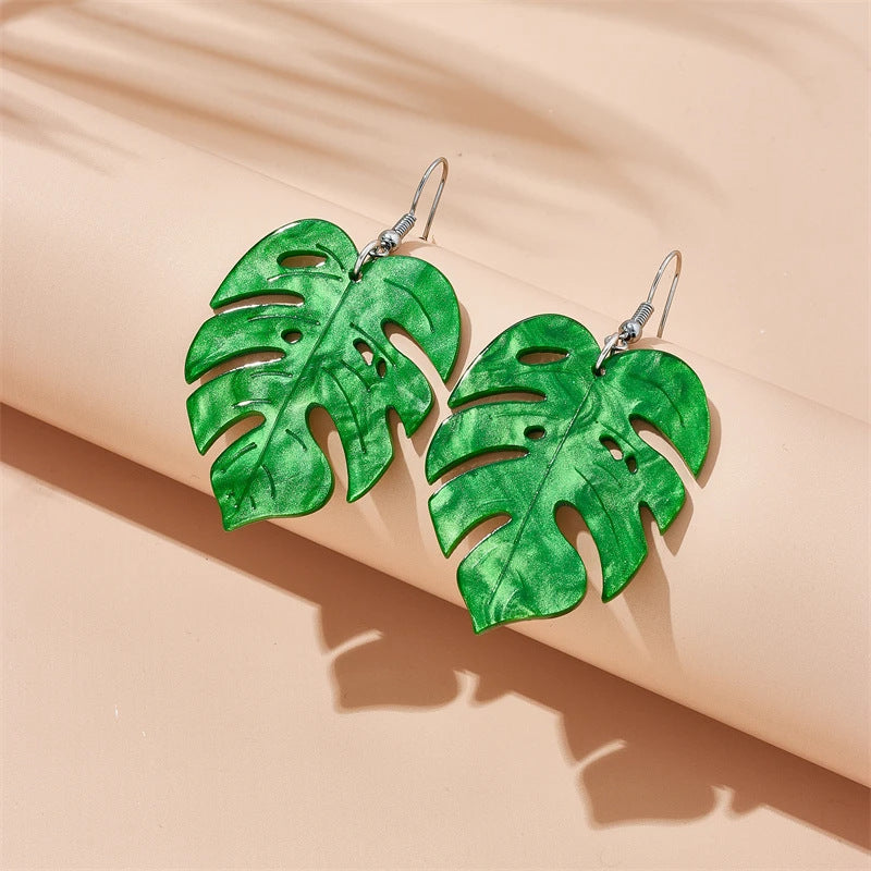 Wholesale Summer Coconut Tree Pineapple Palm Leaf Earrings Acrylic Earrings ACC-ES-Jiay010