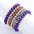 Wholesale  popular Bohemian style color wooden beads Crystal stacked six-piece bracelet
