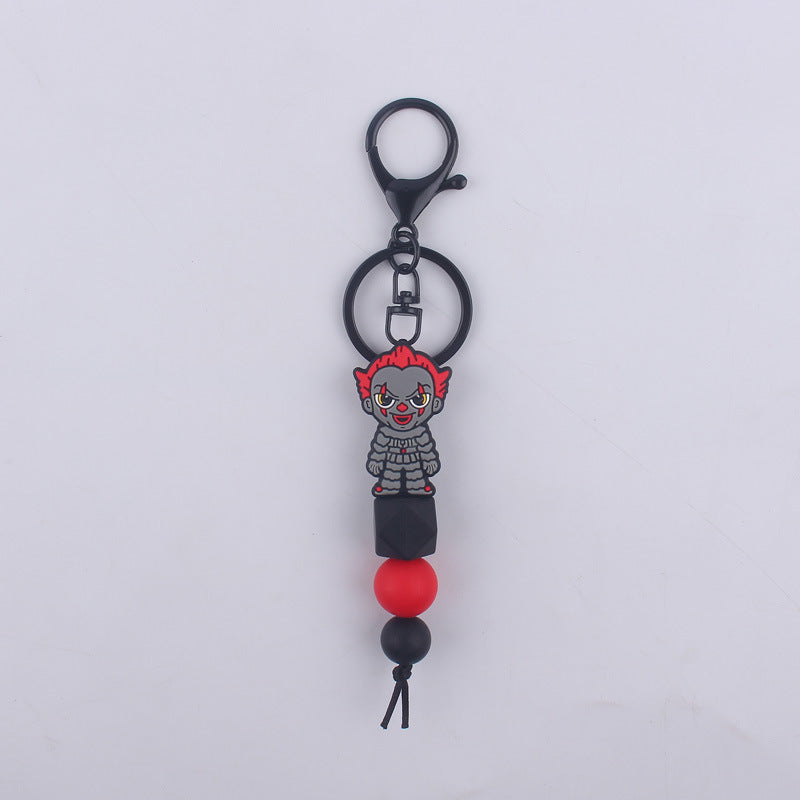 Wholesale Cartoon Halloween Silicone Beaded Keychain ACC-KC-GuangTian081