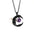 Wholesale Gothic Face Black Crescent Purple Gem Pendant Creative Necklaces