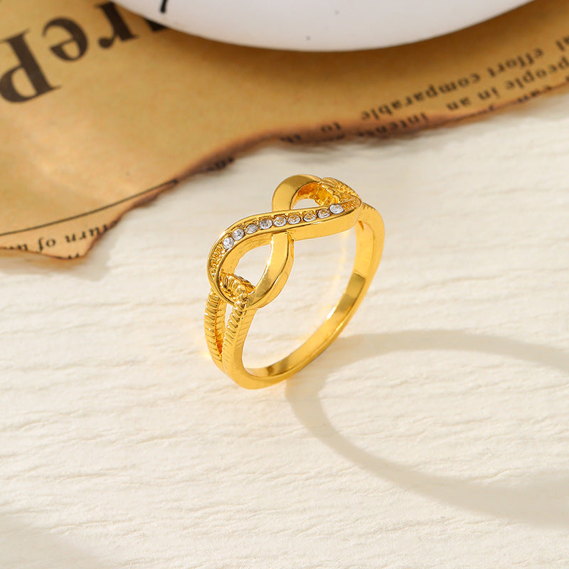 Wholesale Diamond 8-shaped Ring for Women Engagement Ring ACC-RS-YunJin011