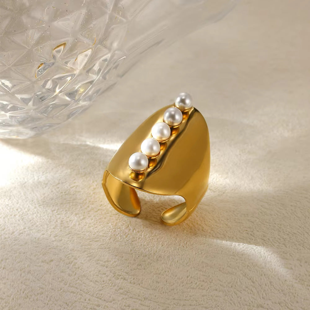 Wholesale Copper ring with zircon-encrusted heart and evil eye design