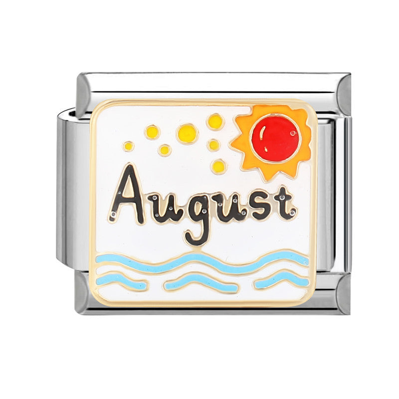 Wholesale Italian Beaded Bracelet 9mm DIY Splicing Stainless Steel Combinable Bracelet