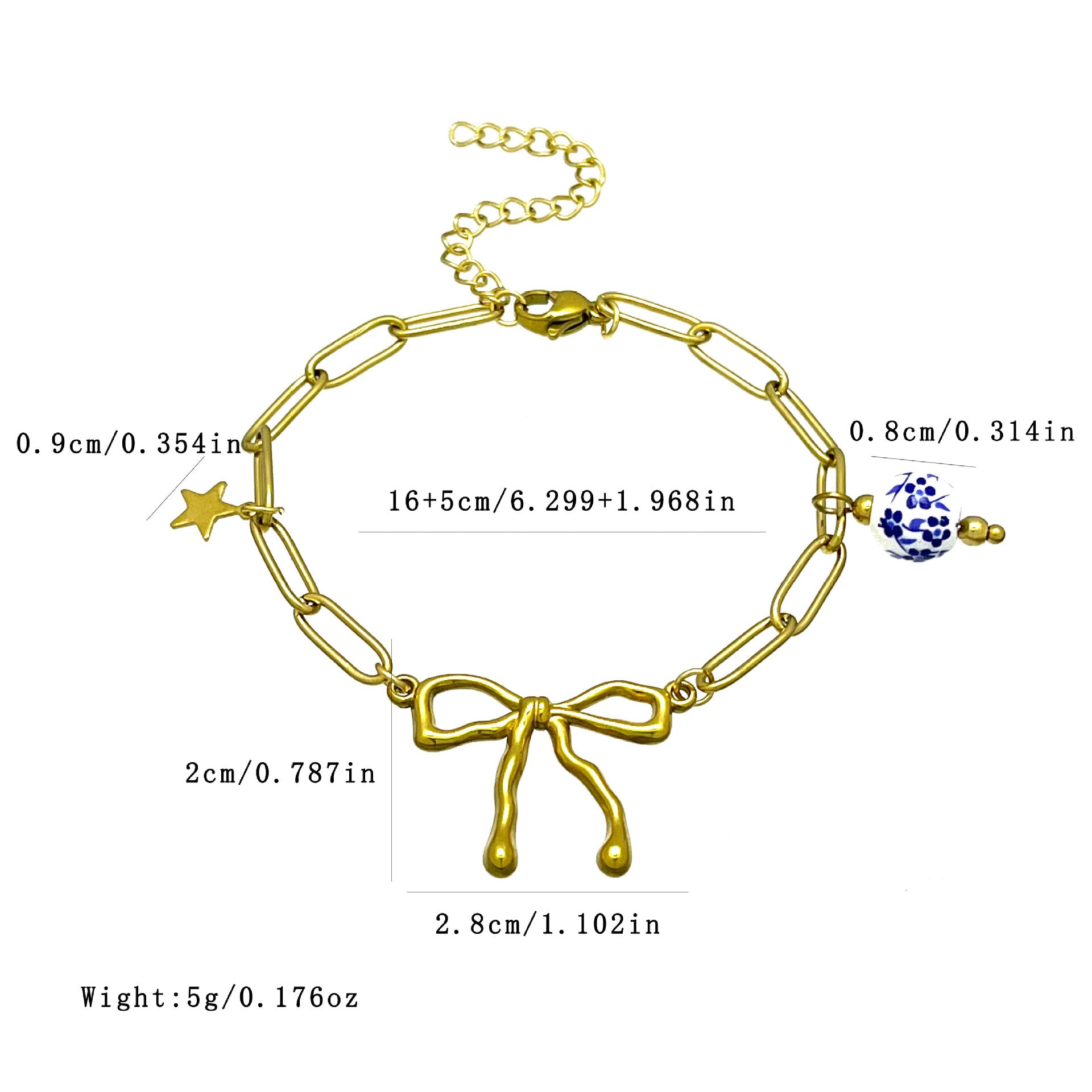 Wholesale heart bow bracelet