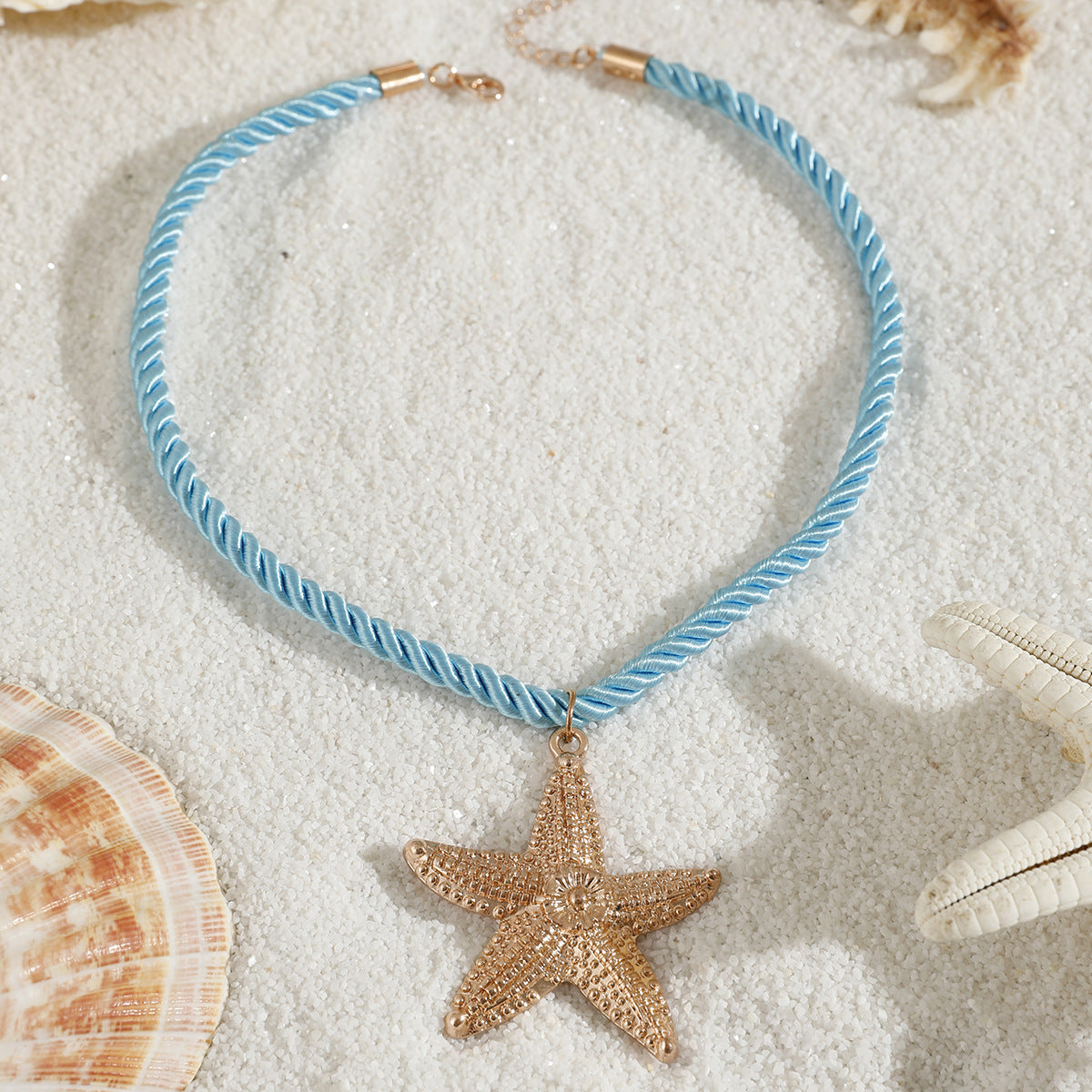 Wholesale  Metal Ocean Style Starfish Pendant Necklace