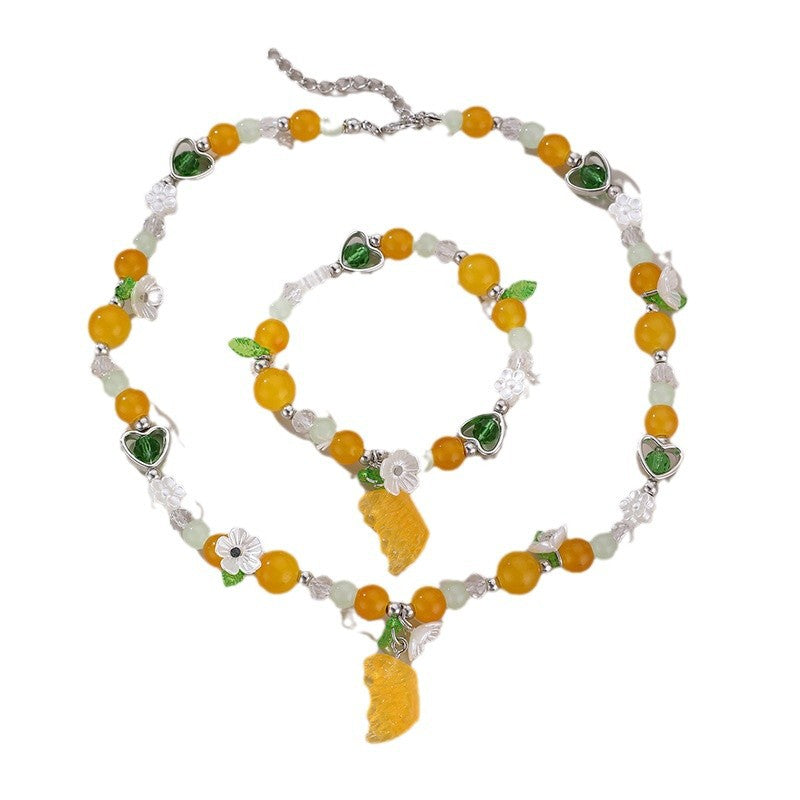 Wholesale Valentine's Day Cherry Necklace Bracelet