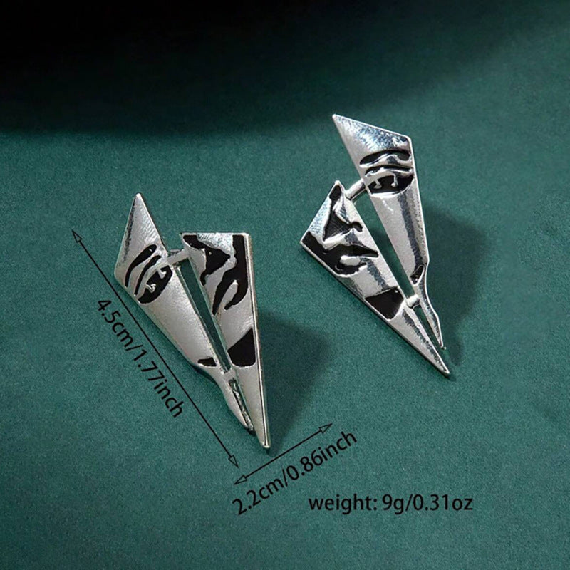Wholesale Fashion Creative New Vintage Face Portrait Oil Dropping Earrings