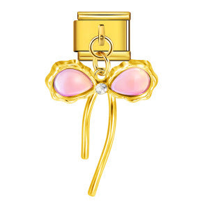 Wholesale 9mm Italian Charm Starter Bracelets DIY Bow Pendant Stainless Steel Composable Bracelet