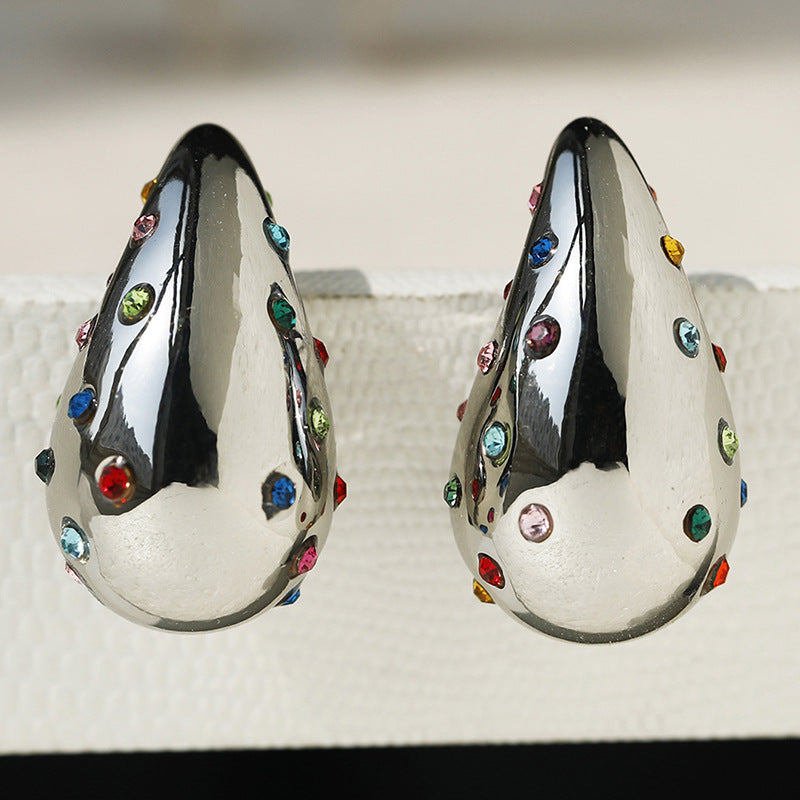 Wholesale Retro Comma Teardrop Punk Style Earrings Glossy Water Drop Earrings Vintage Earrings Acrylic Earrings ACC-ES-Yuchen008