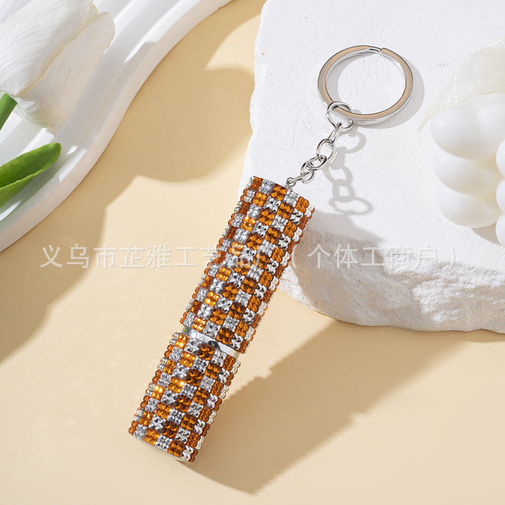 Wholesale Colorful Rhinestone 5ml Perfume Bottle Portable  Keychains