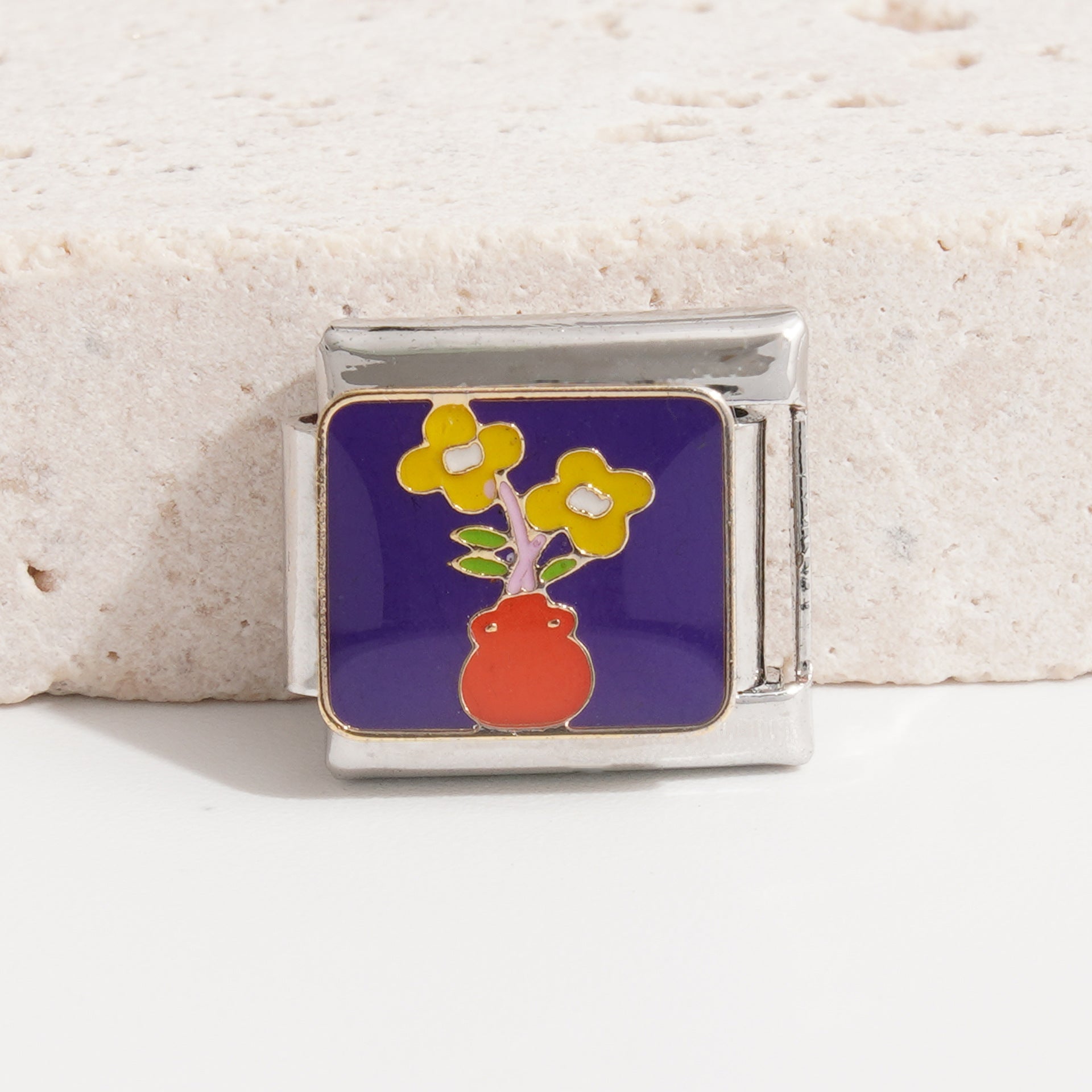 Wholesale 10pcs Italian charm bracelet 9 facial mask DIY splicing stainless steel com posable bracelet