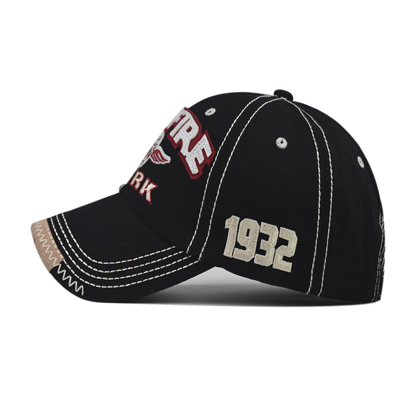 Wholesale cotton  big letter embroidered baseball cap