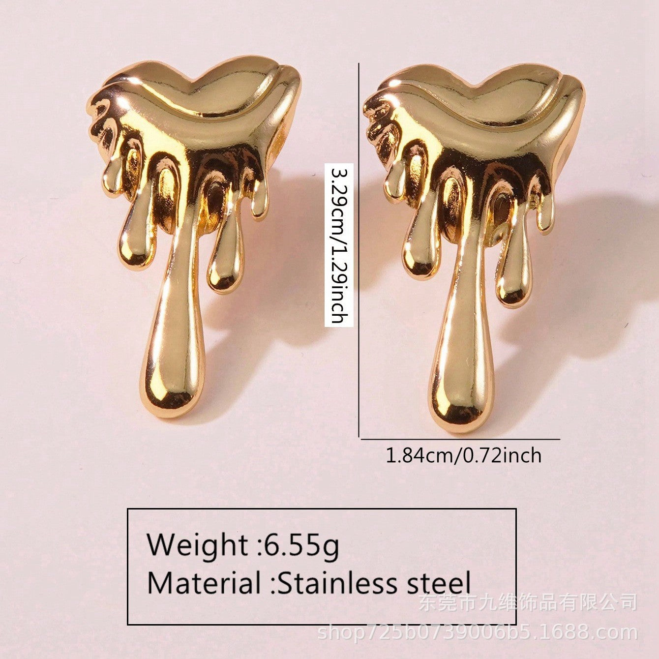 Wholesale light luxury  exaggerated earrings geometric stainless steelearrings