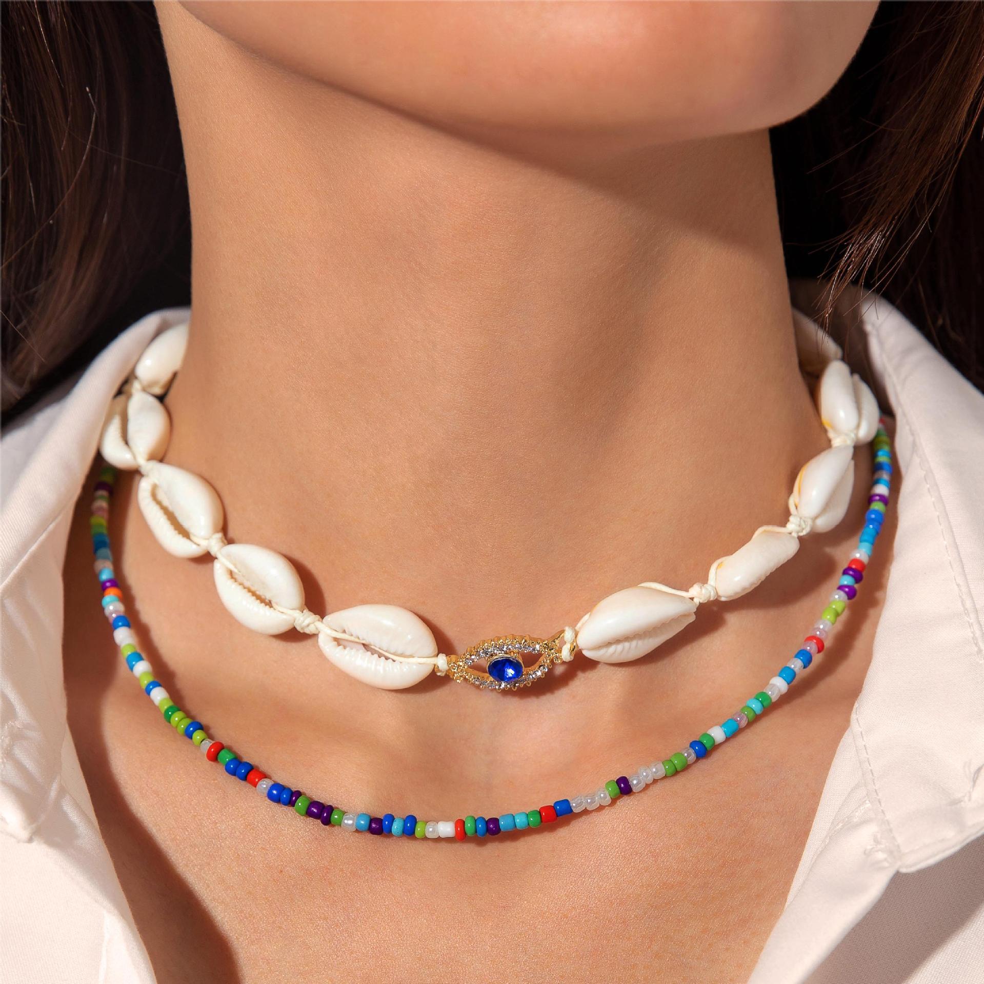 Wholesale Vintage Beaded Necklace Beach Starfish Shell Necklace ACC-NE-YongGe001