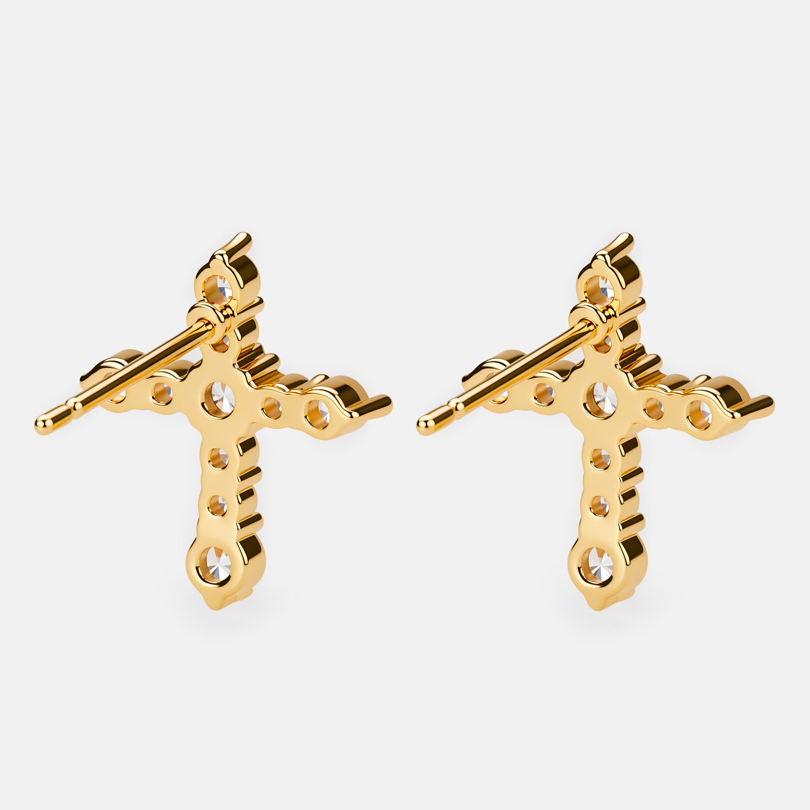 Wholesale Stylish Cross Zircon Earrings Copper Alloy Jewelry Accessory