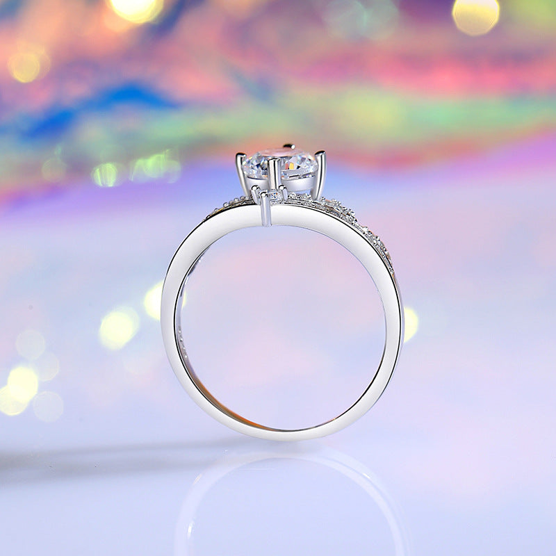 Wholesale female crown S925 sterling silver  ight luxury ring