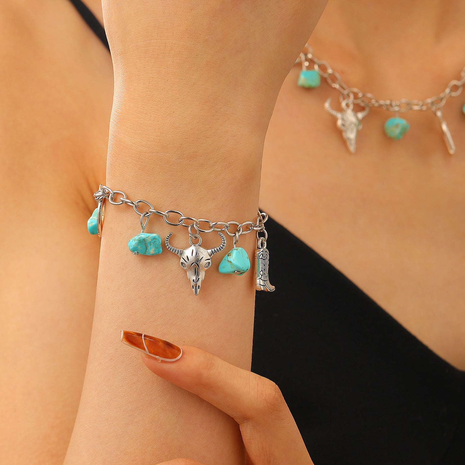 Wholesale Leather boots,  cowboy hat,  bracelet necklace ring