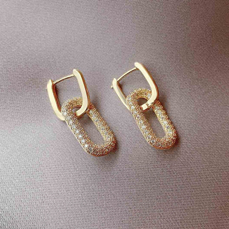 Wholesale Cold Style Electroplated Metal Earrings - Simple Round Ear Studs for Women Fashion Accessory