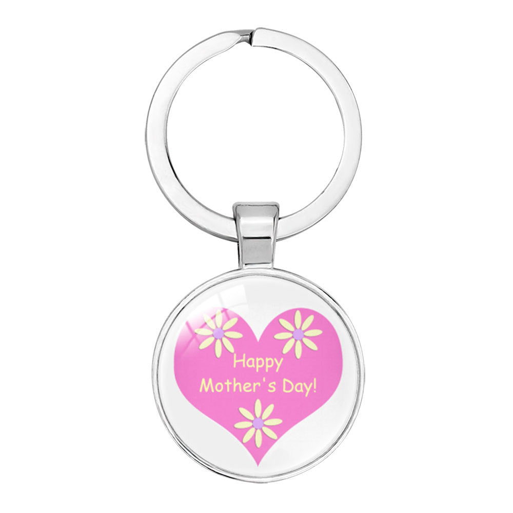 Wholesale Keyring Mom Mother' s Day Glass Keychain