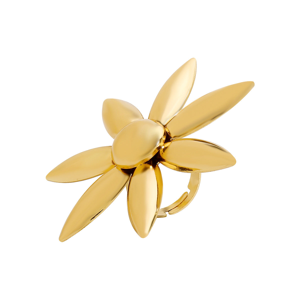 Wholesale Flower Sun Leaf Elegant Metal Ring