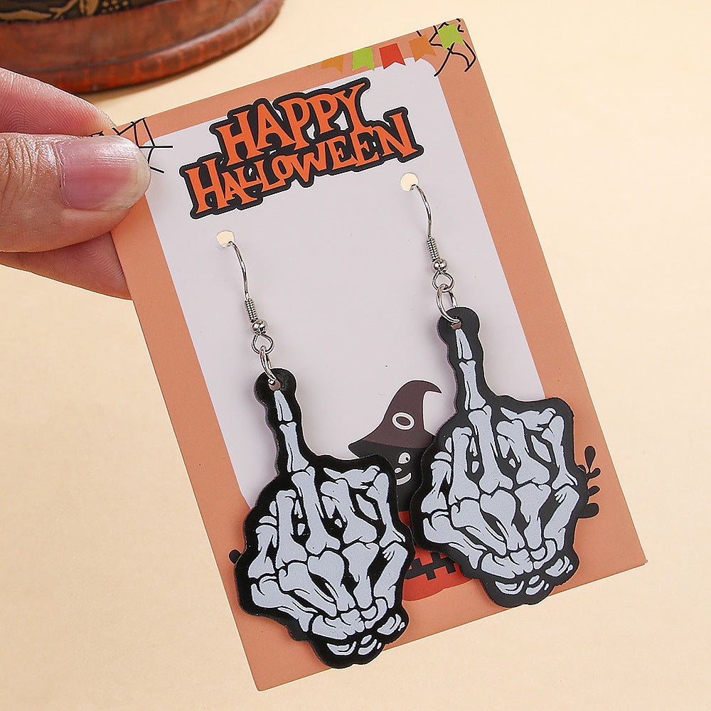 Wholesale  Halloween Acrylic Paint Earrings