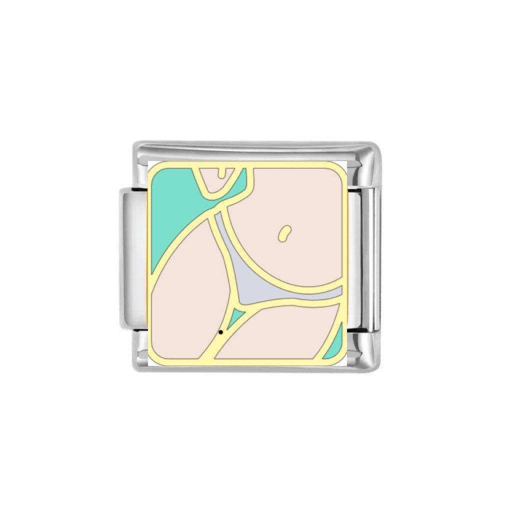 Bracelet de charme italien en gros 9 mm DIY SÉPLICATION SUMBRE BRACILLE DE COMPOSABLE D'ACIER SUMBRE