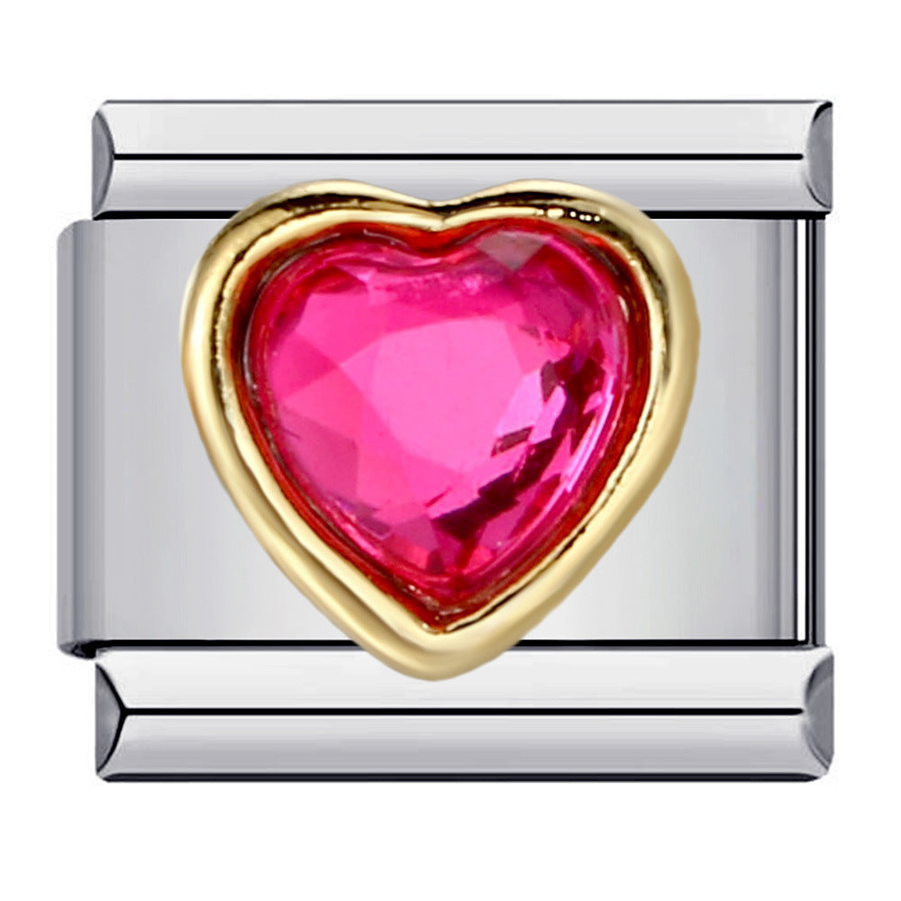 Wholesale Italian modular love series titanium steel bracelet  DIY