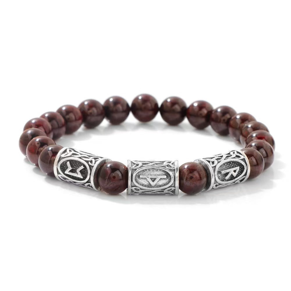 Wholesale Stylish Natural Stone Beaded Bracelet Tiger Eye Amethyst Obsidian Unisex Travel Souvenir Boutique Resale