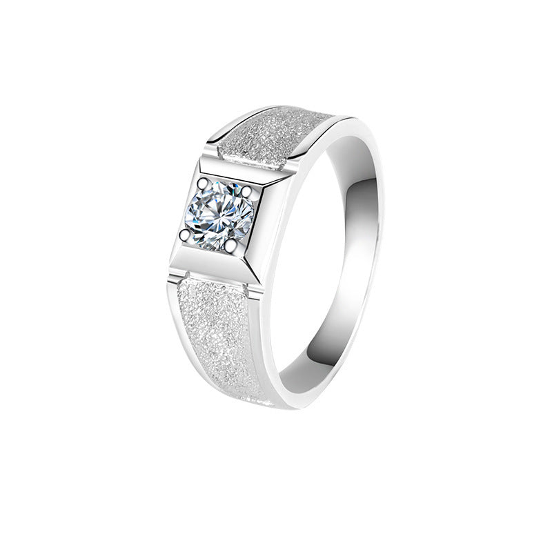 Wholesale  moissanite ring men's sterling silver 925 personality domineering