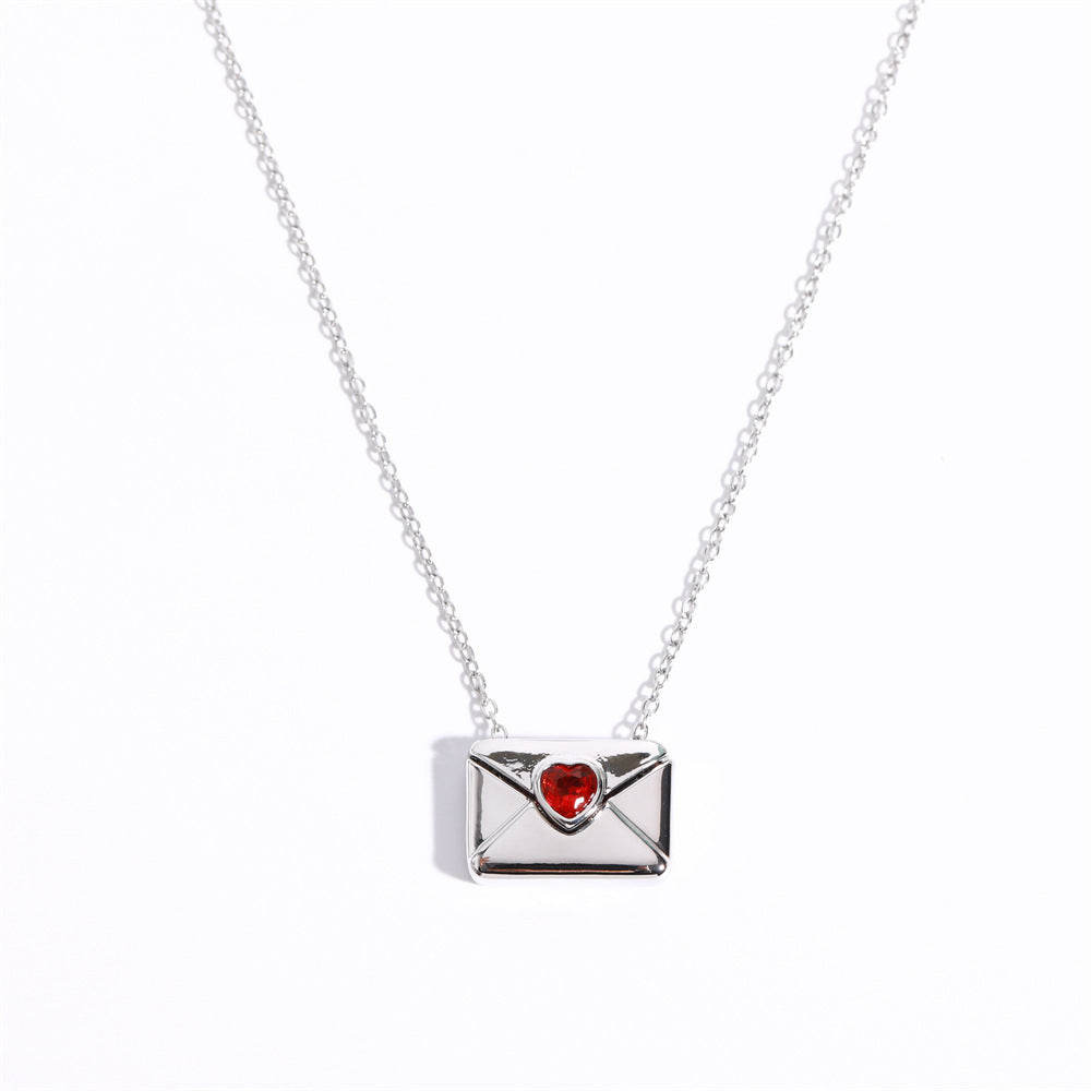 Wholesale Valentine's Day Love Envelope Box Necklace ACC-NE-JP015