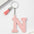 Wholesale PU leather 26 English letters colorful cowhide tassel keychain