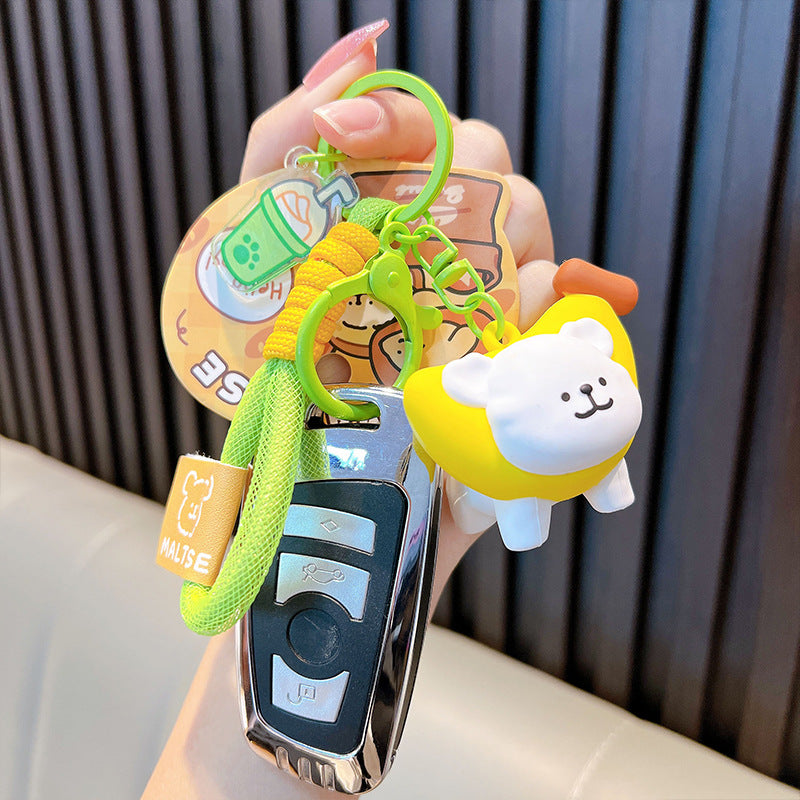 Wholesale Donut Line Puppy Resin Keychain Cute Keychain ACC-KC-WoAn009