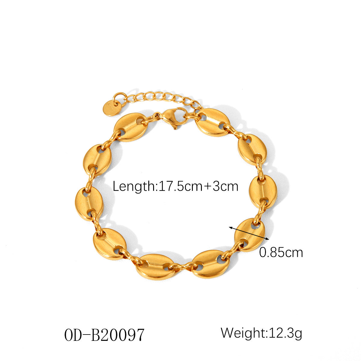 Wholesale  18K Bracelet Stainless Steel Twist Chain Bracelet Cuban Chain