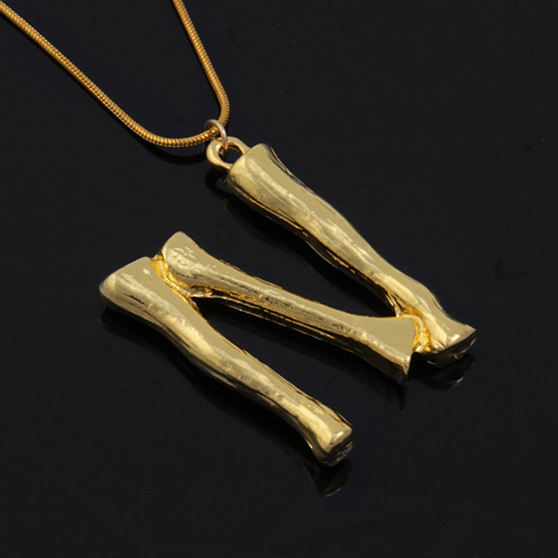 Wholesale Geometric Necklace Letter Short Clavicle Necklace Choker Necklace ACC-NE-Yiniao002